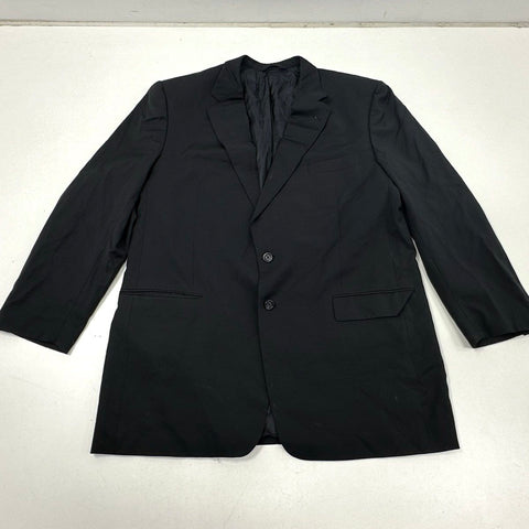 Burberry London Men's Black Two Button Suit Jacket Blazer Size 48