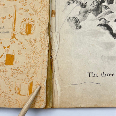 Children's Books Lot Little Golden Books Scholastic Disney 4 Pieces 1940s-1960s