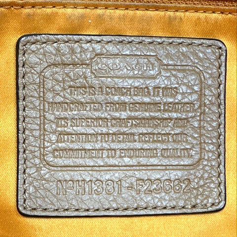 Coach Brown Pebbled Leather Taylor Tote Bag Gold Hardware F23662