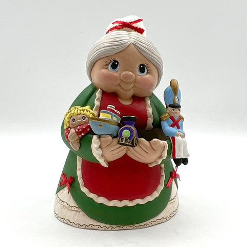 Vintage Mrs Claus Ceramic Figurine Christmas Holiday Decor Hand-Painted 6 Inch