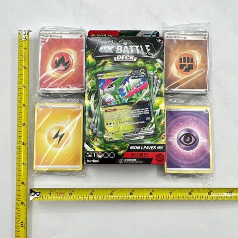 Pokemon Iron Leaves ex Battle Deck Sealed & 4 Sealed Basic Energy Card Packs