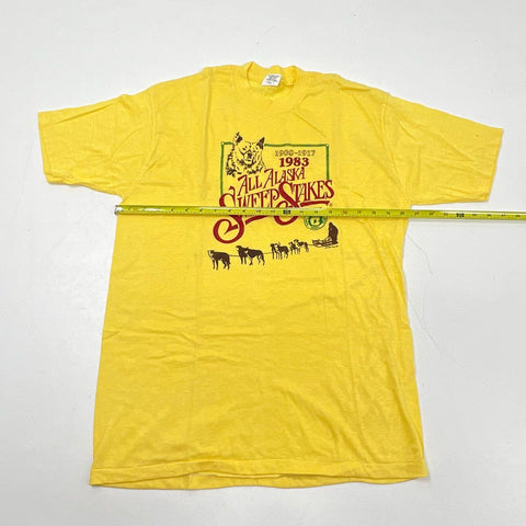Vintage 1983 All Alaska Sweepstakes Dog Sled Race Single Stitch Eberj Sz XL