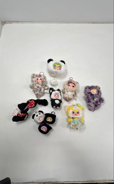 Bossi Barea San Xiao Miao Fuzzy Monster Plush Keychain Bag Charm Lot of 11