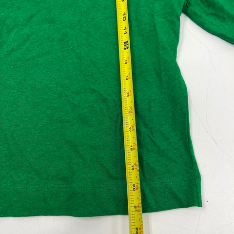 LK Bennett NWT TJ Gwyneth Green Ruffle Sleeve Linen Blend Top Womens L
