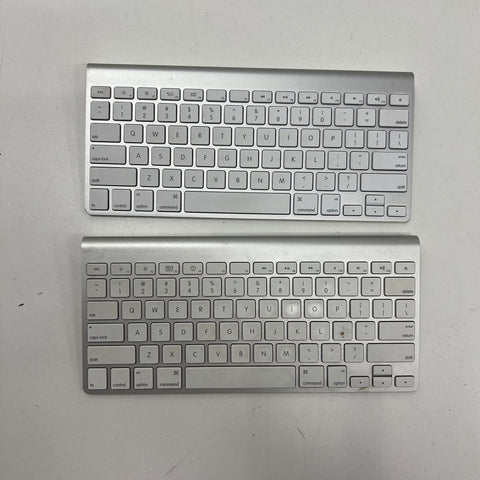 Lot of 2 Apple A1314 Wireless Bluetooth Keyboard Aluminum