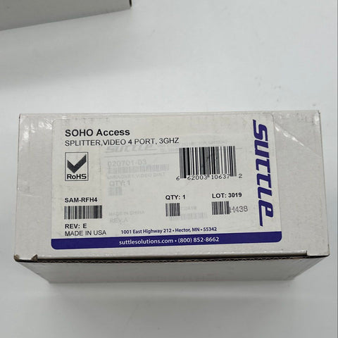 Suttle SAM-RFH4 SOHO Access 4-Port 3GHz Video Splitter 3pc Lot Not Tested As Is