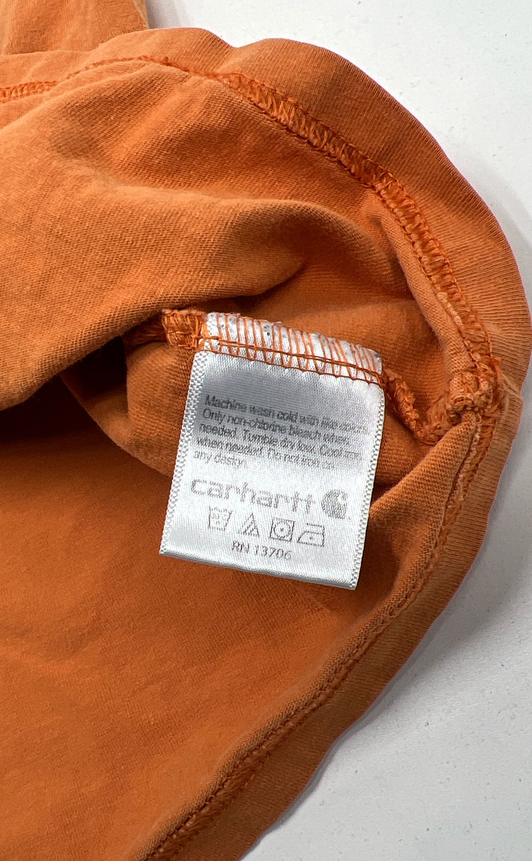 Carhartt Orange Long Sleeve Front Logo Casual Kids Boys Size 5