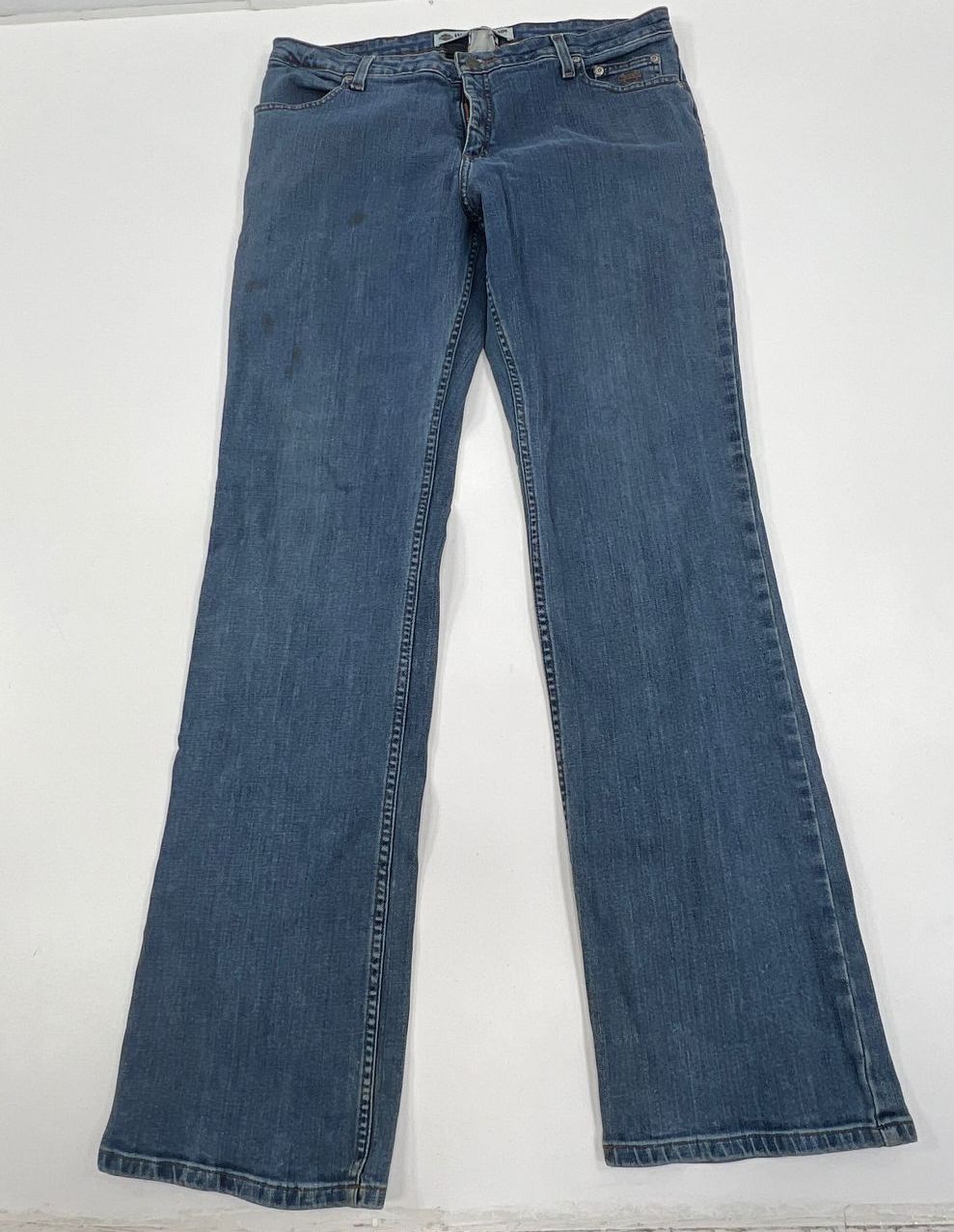 Women's Harley Davidson Blue Dark Wash Denim Jeans Lot of 3 - Size 16 Xtra Tall