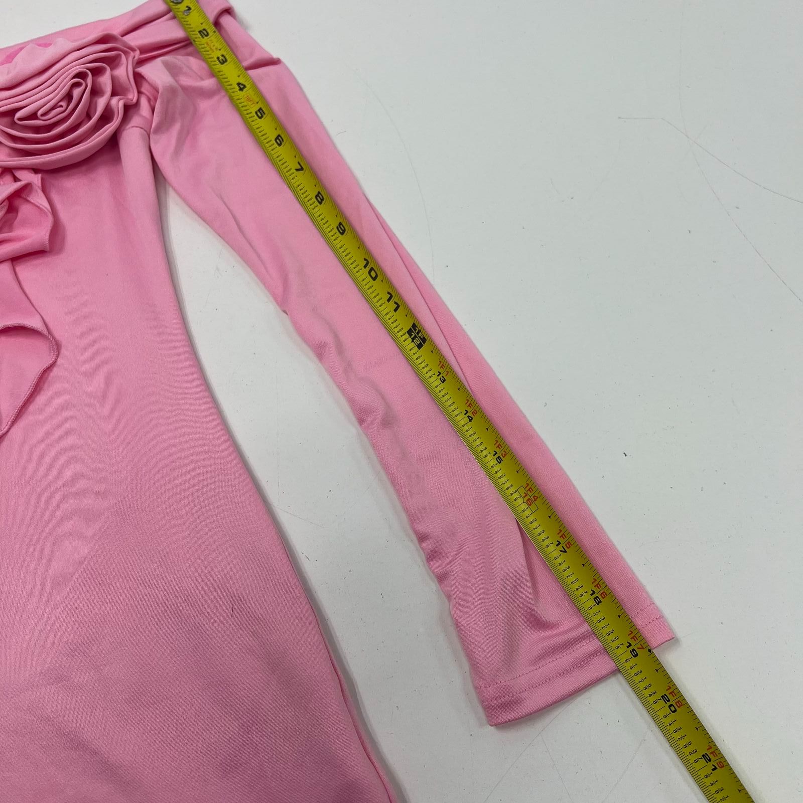 NWT Peppermayo Pink Cecilia Rose Applique Long Sleeve Mini Dress Women's US 4