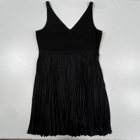 Banana Republic Women's Black Pleated V-Neck Midi Dress Size 20 NWT