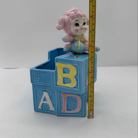 Vintage Lego Japan Music Box Planter Lamb Alphabet Blocks & Shoe Tested Works