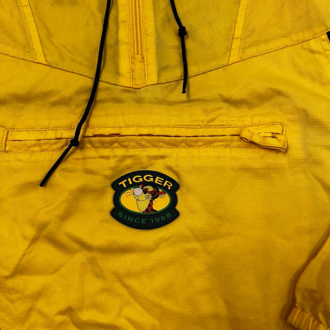 Vintage 90s Disney Store Tigger Anorak Windbreaker Jacket Yellow Navy Sz M
