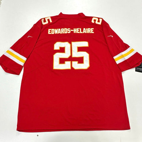 Nike Men's NFL Jersey Kansas City Chiefs Clyde Edwards-Helaire 25 Red NWT 4XL