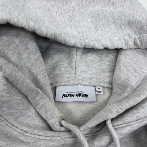 Fucking Awesome Men's Gray Graphic Pullover Hoodie Sweatshirt Streetwear Sz M