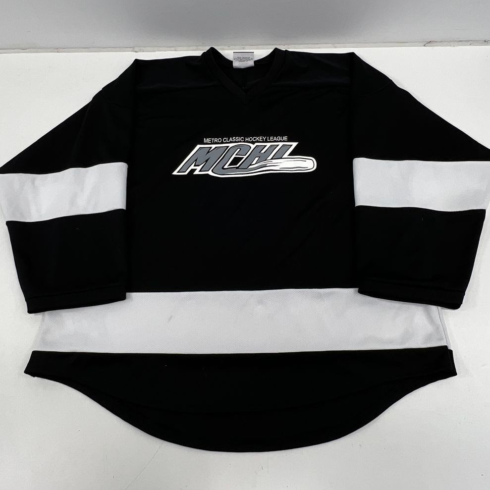 Men's K1 Sportswear Black & White Pappas Hockey Jersey Lot of 4 - Size L & XL