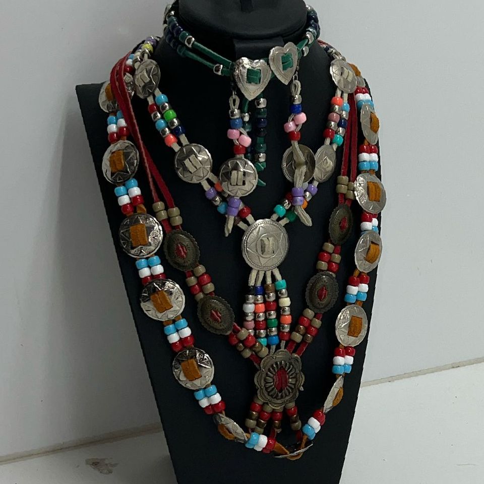 Lot Of Costume Coins Moroccan Necklace Silver Tone Jewelry Necklaces And Earring