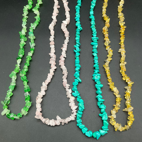 Natural Stone Chip Jewelry Lot 8pc Necklaces & Bracelets Citrine Tiger's Eye