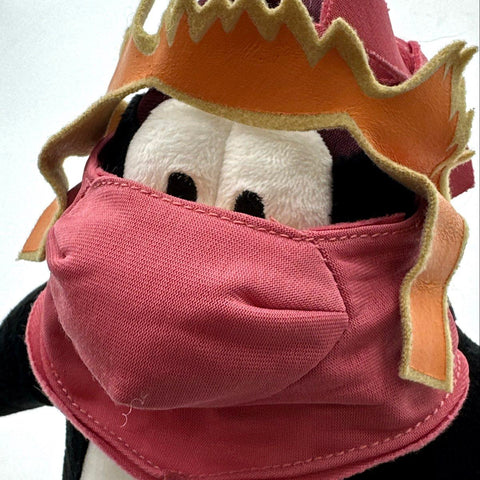 Disney Store Club Penguin Ninja Plush Masked Penguin 9 Inch Collectible