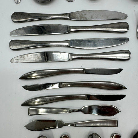Mixed Stainless Steel Flatware Lot Oneida Cuisinart Imperial 36 Piece