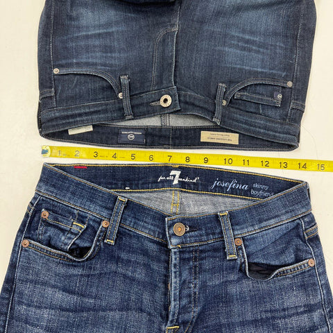 7 For All Mankind Josefina & AG Adriano Goldschmied Women's Jeans Lot Sz 24