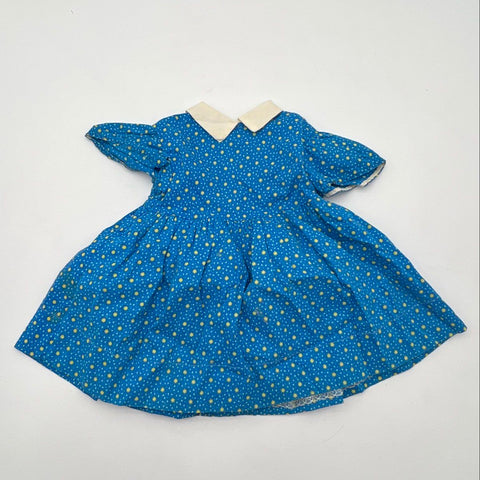 Vintage Style Doll Baby Dress Lot 4 Pieces Blue Pink Lace Mesh Prints