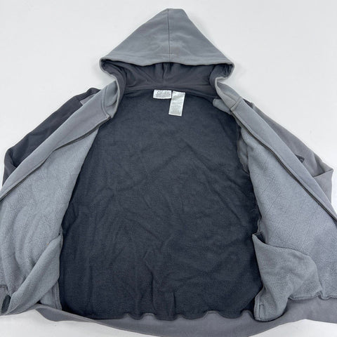 Game of Thrones Men's Gray House Stark Direwolf Asymmetric Zip Hoodie Sz M