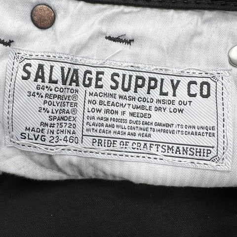 Salvage Black Havoc Straight Slim Fit Jeans Men's Size 28x32 NWT