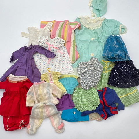 Doll Clothing Lot Vintage Mixed Outfits Dresses Accessories Approximately 35 Pcs