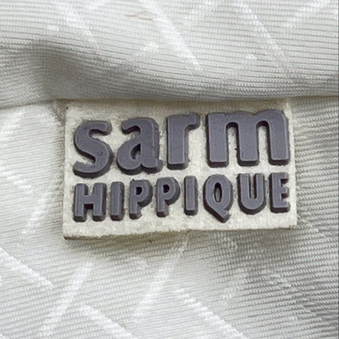 Sarm Hippique Women's White Navy Equestrian Show Shirt DANA/S77 Italian NWT XL