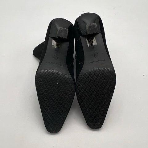 Donald Pliner Baltimore SP Black Suede Pointed Toe Ankle Boots Women's Size 7