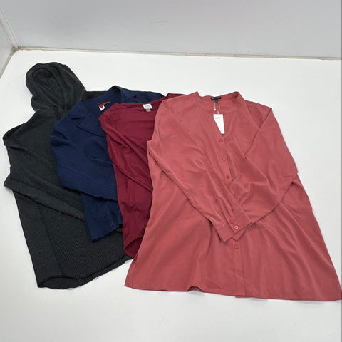 Eileen Fisher T Tahari Cupio Women's Tops Lot Blouse Blazer Hoodie Sz L XL NWT