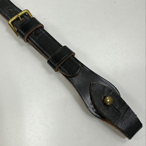 Brindle Men's Black Leather Sam Browne Belt with Shoulder Strap Brass Sz 40