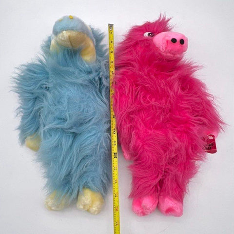 Sugar Loaf Plush Lot 2 Shaggy Monster Stuffed Animals Vintage 1988 New With Tags