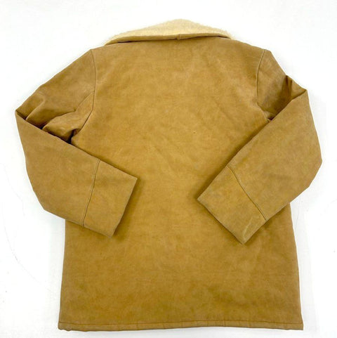 Vintage 70s JCPenney Western Rancher Coat Suede Sherpa Lined Jacket Sz M