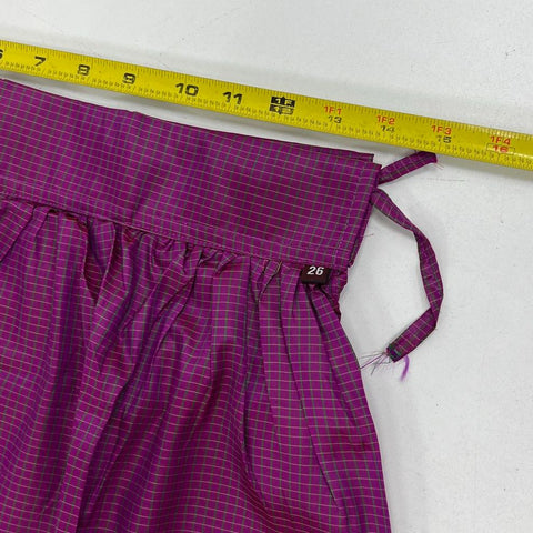 Shalgar NWT Purple Green Art Silk Pavadai Set Lehenga Choli Girls Size 26