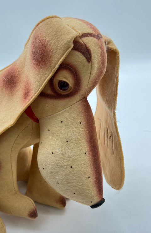 Vintage MIT Collegiate Souvenir Plush Dog Felt Fabric Long Ears 10 Inch