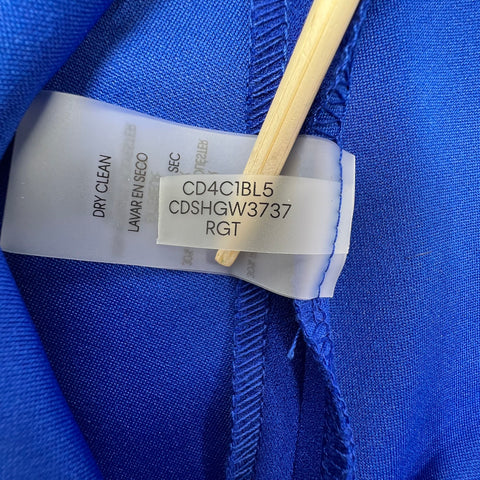 Calvin Klein NWT Blue Pleated Neck A-Line 3/4 Sleeve Dress Women's 8