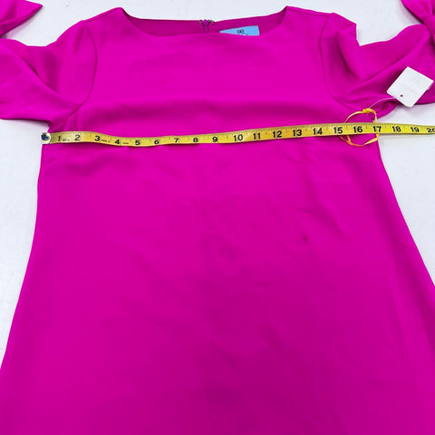 CeCe Women's Fuchsia Pink Bow Tie Sleeve Shift Dress Size 2 NWT