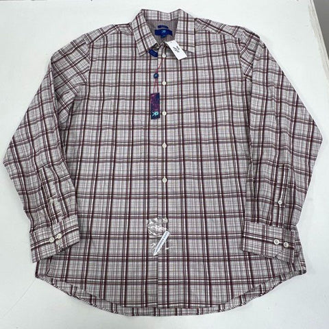 Egara Men's Lot of 2 Plaid Non-Iron Button Up Dress Shirts Size XL NWT