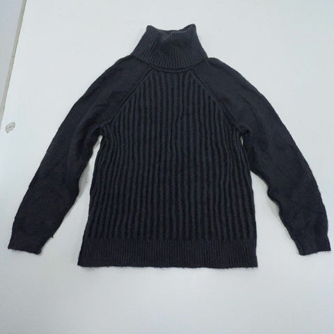 Free People Charcoal Gray Ribbed Texture Turtleneck Sweater Women's S