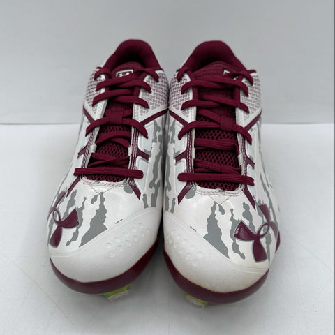 Under Armour Deception DT Maroon White Camo Baseball Cleats Size 9