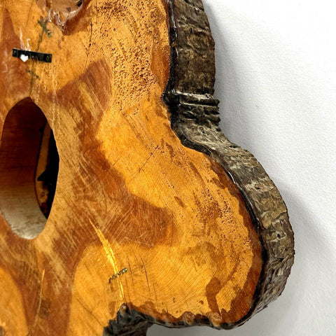 Frank W. Shores Handmade Live Edge Wood Slab Wall Clock Rustic Vintage