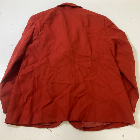 Pendleton Women's Rust Red Orange Virgin Wool Blazer Jacket Size 10 Vintage READ