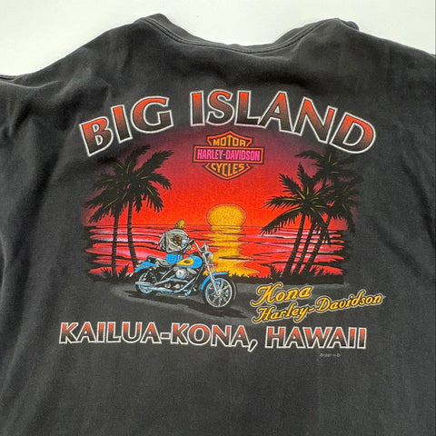 Vintage 1995 Harley-Davidson Hawaii Big Island T-Shirt Double Stitch Sz XXL