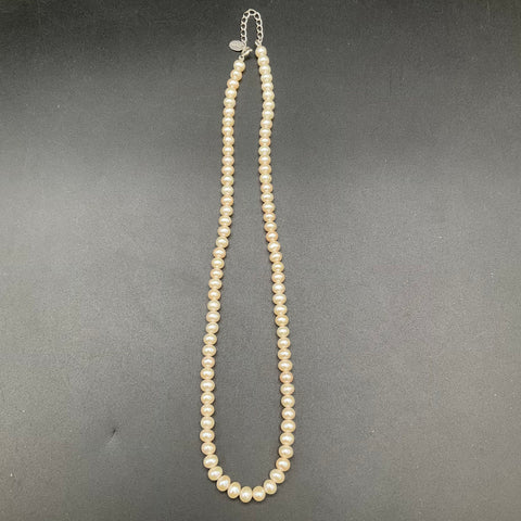 Stauer 6mm Cultured Pearl Necklace Creamy White 18-20" Adjustable Length