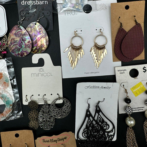 Mixed Boho Fashion Jewelry Lot ~40 Pairs Lovisa Dressbarn Tassel Rattan Dangle
