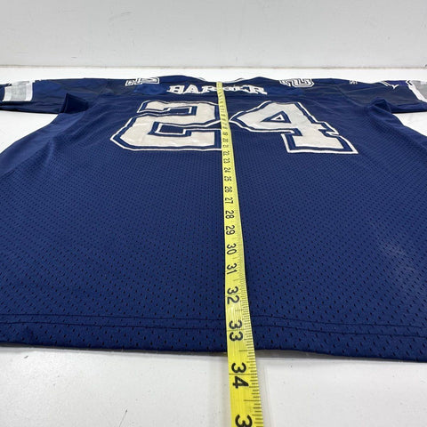 Reebok Men's Dallas Cowboys Marion Barber 24 Authentic Navy Blue Jersey Sz 54