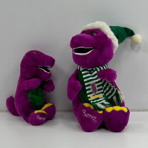 Barney & Friends Plush Toy Lot of 5 Lyons Group Baby Bop Christmas Vintage 1992