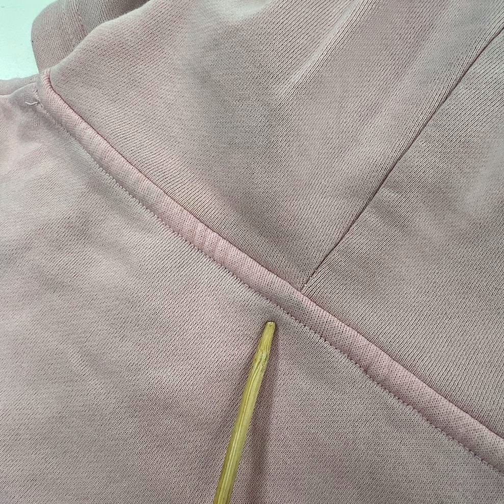 Men's Odd Future Pink Colorblock Pullover Kangaroo Pocket Hoodie - Size Large