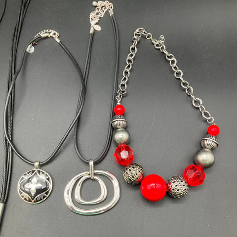 Liz Claiborne Chico's Fashion Jewelry Lot of 9 Statement Necklaces Mother Pearl